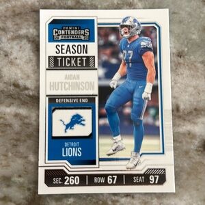 🔥 2023 Panini Contenders Aidan Hutchinson Season Ticket Card. Detroit lions